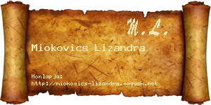 Miokovics Lizandra névjegykártya